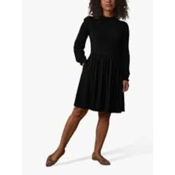 Boden Dresses & Skirts - Boden Women’s Flowy black long sleeve mock neck dress size 14r